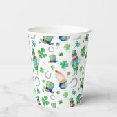 Gobelets En Papier Aquarelle Saint Patrick's Day Motif (Verso)