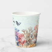 Gobelets En Papier Aquarelle sous le Baby shower neutre (Verso)