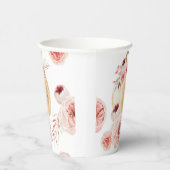 Gobelets En Papier Aquarelle tendance Citrouille et fleurs | Automne (Droite)