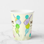 Gobelets En Papier Aquarelle Thème Pickleball Sports Anniversaire (Droite)