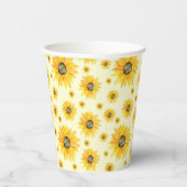 Gobelets En Papier Aquarelle Tournesols motifs floraux (Droite)