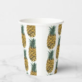 Gobelets En Papier Aquarelle tropicale Motif d'ananas (Droite)