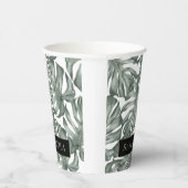 Gobelets En Papier Aquarelle tropicale Oasis moderne Feuille Motif (Droite)