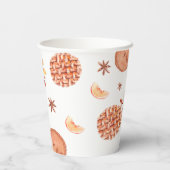 Gobelets En Papier Aquarelle Une Cutie Pie Est Sur Le Chemin Baby sho (Verso)