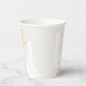 Gobelets En Papier Aquarelle Une oie soie Fleur sauvage 1er anniversa (Gauche)