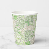 Gobelets En Papier Aquarelle Vert et Blanc Hydrangea Crest (Droite)