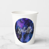 Gobelets En Papier Aquarelle violet Univers (Verso)