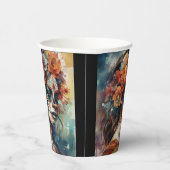 Gobelets En Papier Aquarelle vive Dia de los Muertos Catrina (Droite)