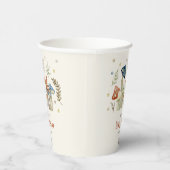 Gobelets En Papier Aquarelle Whimsical Baby shower de champignon (Droite)