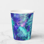 Gobelets En Papier aquarelles d'imaginaire bleu : (Verso)