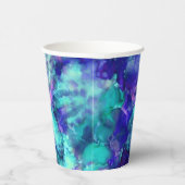 Gobelets En Papier aquarelles d'imaginaire bleu : (Droite)