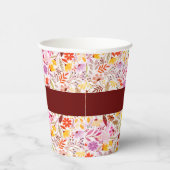 Gobelets En Papier Aquarelles vives Fleurs de tulipe d'été Mariage (Droite)