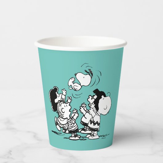 Gobelets En Papier Arachides Gang Lifting Snoopy (Recto)