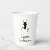 Gobelets En Papier Araignée gothique Halloween Party Simple Noir Blan (Verso)