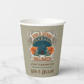 Gobelets En Papier Araignées et Lys Éffrayant Halloween Personnalisé (Verso)