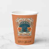 Gobelets En Papier Araignées et Lys Éffrayant Halloween Personnalisé (Verso)