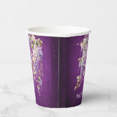 Gobelets En Papier Arborisation de mariage violet et lavande (Droite)