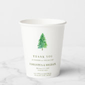 Gobelets En Papier Arbre de forêt Fleur Minimal Boisson Mariage (Verso)