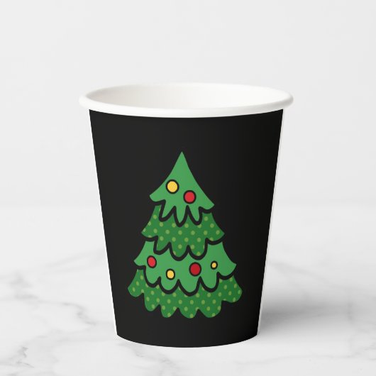 Gobelets En Papier Arbre de Noël (Recto)