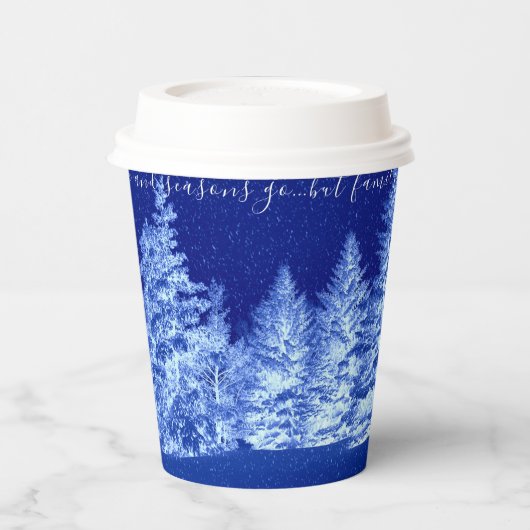 Gobelets En Papier Arbre de Noël bleu néon (Gauche)