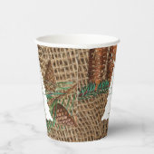 Gobelets En Papier Arbre de Noël de la forêt de pins rustiques (Droite)