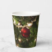 Gobelets En Papier Arbre de Noël I Vacances Plutôt vert et rouge (Recto)