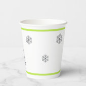 Gobelets En Papier Arbre de Noël moderne (Verso)