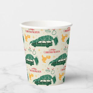 Gobelets En Papier Arbre de Noël national Lampoon sur Motif automobil