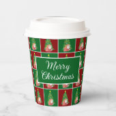 Gobelets En Papier Arbre de Noël | PÈRE NOËL | personnalisable (Gauche)