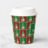 Gobelets En Papier Arbre de Noël | PÈRE NOËL | personnalisable (Recto)