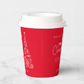 Gobelets En Papier Arbre rouge de Noël (Droite)