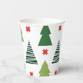 Gobelets En Papier Arbres de Noël (Verso)