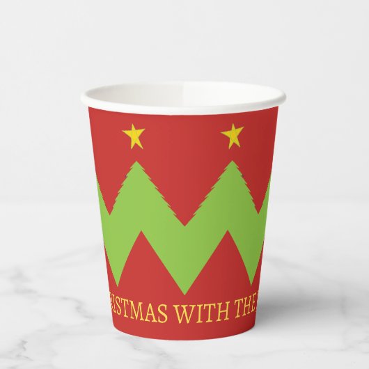 Gobelets En Papier Arbres de Noël (Gauche)