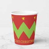 Gobelets En Papier Arbres de Noël (Recto)