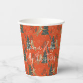 Gobelets En Papier Arbres de Noël & tigres motif personnalisé arrière (Recto)