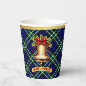 Gobelets En Papier Arbuthnot personnalisé Tartan Noël (Recto)