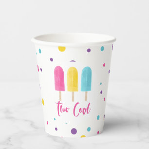 Gobelets En Papier Arc-en-ciel Pop Deux Cool 2e Anniversaire