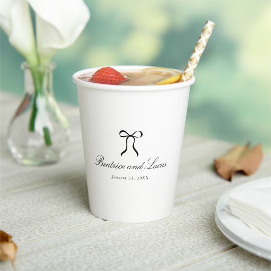 Gobelets En Papier Arc Simple Mariage Classique (Insitu)