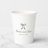 Gobelets En Papier Arc Simple Mariage Classique (Recto)