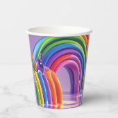 Gobelets En Papier Arcs-en-ciel déformés (Verso)