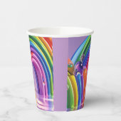 Gobelets En Papier Arcs-en-ciel déformés (Gauche)