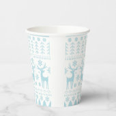 Gobelets En Papier Arctic Blue Folk Art thème hiver (Gauche)