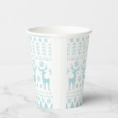 Gobelets En Papier Arctic Blue Folk Art thème hiver (Droite)