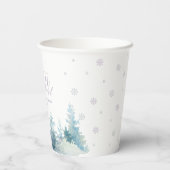 Gobelets En Papier Argent et violet hiver Wonderland Anniversaire des (Verso)