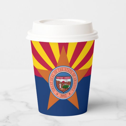 Gobelets En Papier Arizonan Flag & Seal, Flag of Arizona (Gauche)