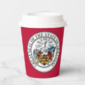 Gobelets En Papier Arkansan Flag & Seal, Flag of Arkansas (Verso)