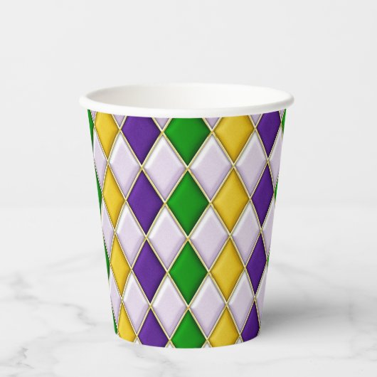 Gobelets En Papier Arlequin en verre tendu (Recto)