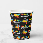 Gobelets En Papier Arme à eau et ballons fête d'été (Recto)