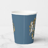 Gobelets En Papier Armstrong Clan Badge Bleu Personnalisé (Droite)