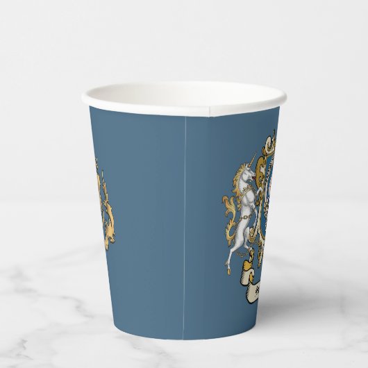 Gobelets En Papier Armstrong Clan Badge Bleu Personnalisé (Droite)